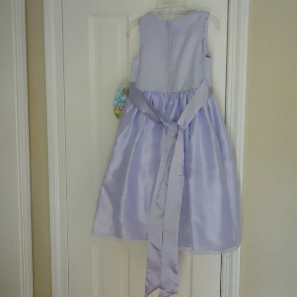 NWT CINDERELLA Brand Light Lavendar Princess Beaded Sequin Tulle Dress 6X